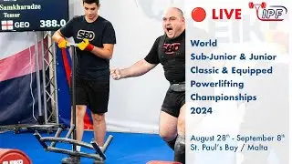 🔴 LIVE: Men SJr 120&120+kg Jr 120+kg classic - World SJr & Junior Powerlifting Championships 2024