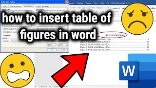how to insert a table of figures in word || Microsoft word 2019 ||
