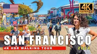 SAN FRANCİSCO, California 4K Walking Tour | Pier 39 to Union Square City Tour | HDR 60fps