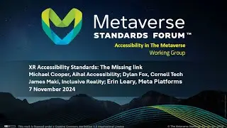 XR Accessibility Standards: The Missing Link