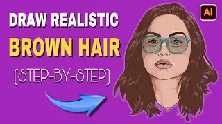 Create REALISTIC Brown Hair | PRO GUIDE | Adobe Illustrator