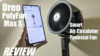 REVIEW: Dreo PolyFan Max S - Smart Oscillating Pedestal Fan - App Control! (Air Circulator)