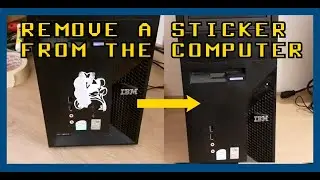 How to remove a sticker from the computer case without disassembling