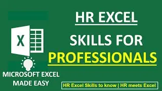 Excel for HR Professionals | HR Excel Skills to know | HR meets Excel