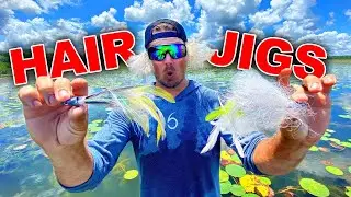 Catching the BIGGEST BASS EVER on this Lure??? (Summer Hair Jig MEGABAG)