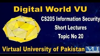 CS205 Information Security Short Lectures Topic N0 20