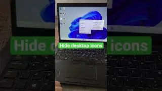 Hide your desktop icons in windows 11 