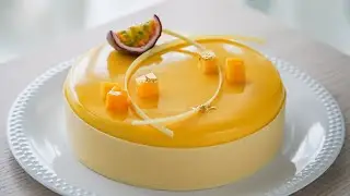 Mango Passion Fruit Mousse Cake