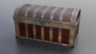 Old chest 3d model, made in Blender 2.8, Cycles