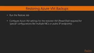Video 22: Implementing Azure Backup for Azure VMs | Microsoft Azure