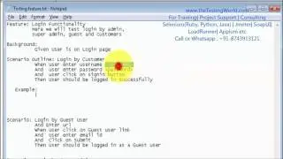 Cucumber BDD : Scenarion Outline