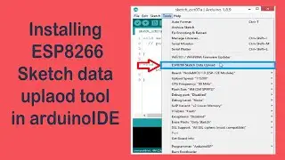 Installing ESP8266 sketch data upload tool in Arduino IDE