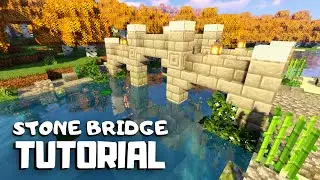 Minecraft: How To Build A Simple Stone Bridge (Tutorial)