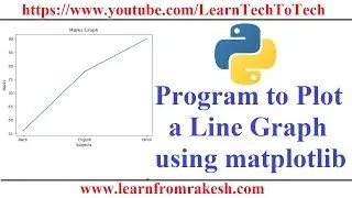 Python Tutorial in Hindi #27: Program to plot line graph  using matplotlib