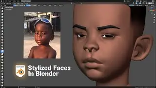 Sculpting Stylized Faces from Reference Image | Blender Sculpting