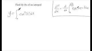 Find dy dx of an integral