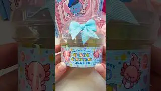 Baby Axolotl Clear Slime #kawaiislimecompany #slime #axolotl #oddlysatisfying