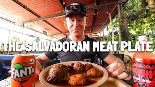 Eating a $6 Salvadoran *MEAT PLATE* in El Salvador 🇸🇻🍖