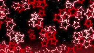 ⭐Motion graphics background with soaring red neon stars⭐