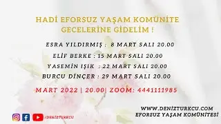 Eforsuz Yaşam Komünite Geceleri - Yasemin Işık ile OKB, Anksiyete ve Stresi Prensiplerle Aşmak