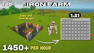 Minecraft 1.21 Easy IRON Farm Tutorial - 1450+ Per Hour!