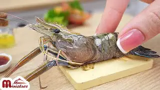 Easy Making Miniature Fried Shrimp Rice At Home | ASMR Cooking Mini Food