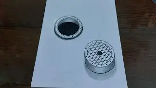 DIY 3D hole illusion drawing #trending #art