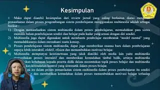 REVIEW 5 JURNAL TENTANG PENGEMBANGAN SISTEM PEMBELAJARAN MULTIMEDIA