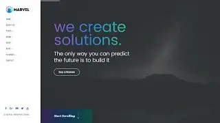 Marvel WordPress Theme Home-Page Presentation - Vertical Navigation Menu Site Builder