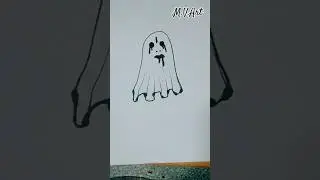 Ghost drawing kese banaye 👻# M.V.Art# shorts