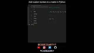 Add custom borders to a matrix in Python | Python Examples | Python Coding Tutorial