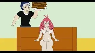 Emilis big snack [flashgame] by Jackurai (chubby anime weight gain)