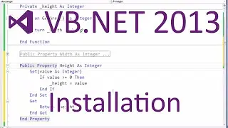 VB.NET 2013 - Introduction and Installation