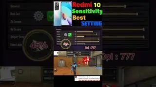 Redmi🎮 10 Mobile 📲 [ Sensitivity ]✅ Best Setting Free Fire🔥 New Redmi 10 OneTap Headshot Trick 2024