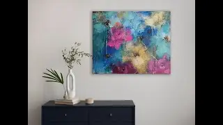 Step by Step Abstract Floral painting /Acrylic Painting Tutorial/MariArtHome