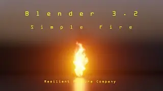 Blender 3.2 - Simple fire tutorial - Screen recording