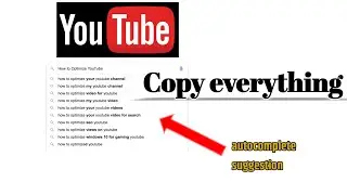 how to copy auto suggest keywords on youtube | youtube keyword research tool