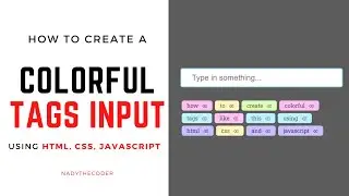 How to create Tags input using HTML, CSS and JavaScript - 2022