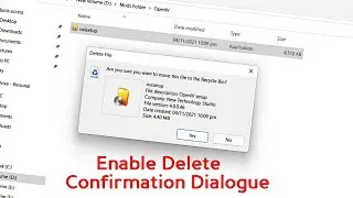 Enable a Delete Confirmation Dialog Message in Windows 11