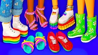 16 DIY Shoes Ideas for Dolls - Dollhouse crafts