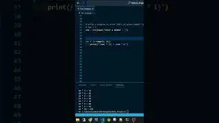 Table in python || For loop || Get input from user|| How to use f String in python