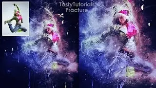 Photoshop Tutorial | Fracture Effect Photoshop Actions | Tasty Tutorials