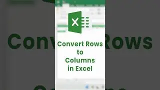 How to Convert Rows to Column in Excel? (Learn in 20 Sec) | Excel Tips 