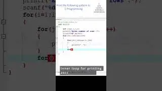 Creating Pyramid Patterns with Numbers in C | C Programming Tutorial