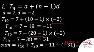 3.4 Sequence and Series. Solved examples on A(Ppart 2)