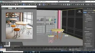 3DsMax Tutorials, Tutorial on 3D Modeling & Texturing a Cafe Interior Furniture in 3dsmax ( Part 3)