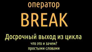 оператор выхода из цикла break