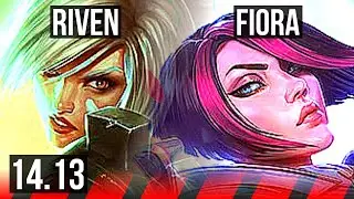 RIVEN vs FIORA (TOP) | 8 solo kills, 67% winrate, Legendary, 38k DMG, 12/3/4 | EUNE Diamond | 14.13