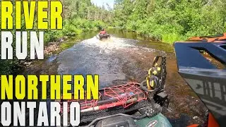 Nickle Offset Mine River Run, Sudbury Ontario | Crazy ATV Adventure. Can-am HD7, Yamaha Grizzly 700.