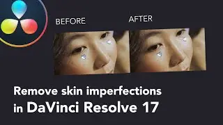 Remove skin imperfections with clone paint tool in DaVinci Resolve 17 Fusion (only one node)